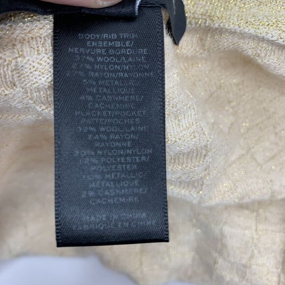 Marc Marc Jacobs Sz M Cardigan Sweater Gold Cornsilk Multi Wool Cashmere Blend - Picture 7 of 10